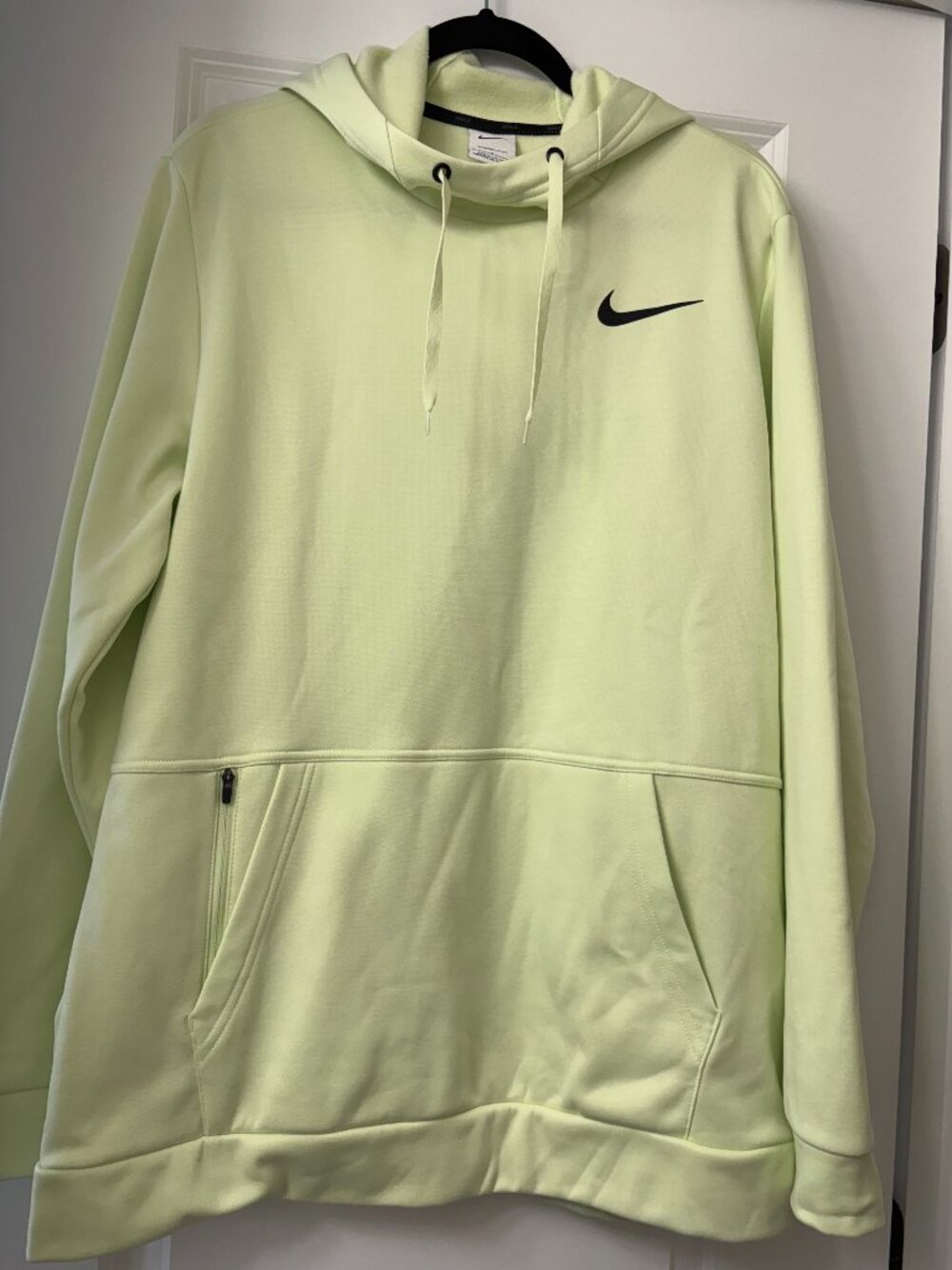 Nike Men's Therma-Fit Lime Green Hoodie Sweatshirt - SZ L